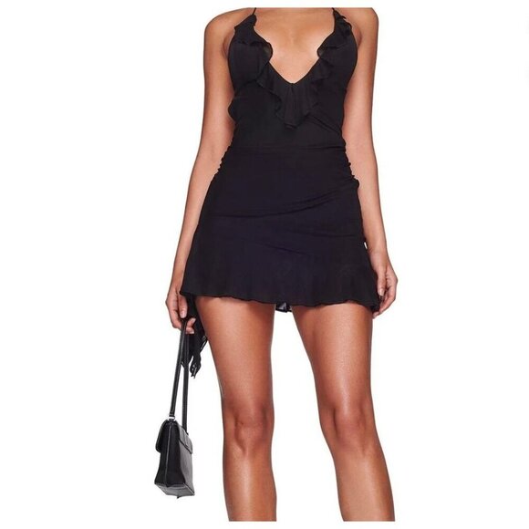 I.Am.Gia Low Back Mini Dress in Black Size M - Picture 1 of 7